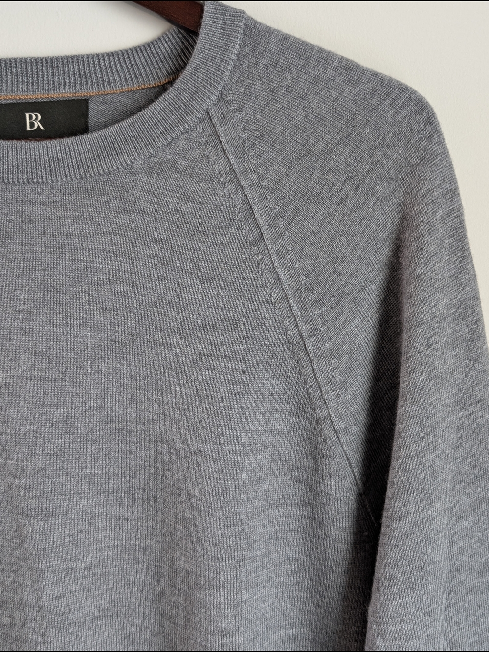 Banana Republic Extra Fine Merino Wool Crewneck Sweater Men's Size Medium Gray